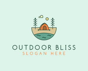 Lakeside Tent Camping logo design