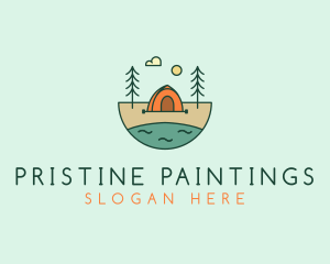 Lakeside Tent Camping logo design