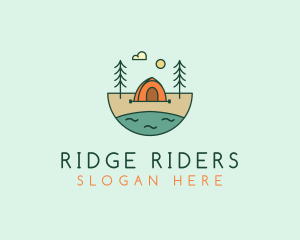 Lakeside Tent Camping logo design