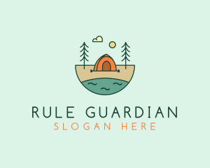 Lakeside Tent Camping logo design