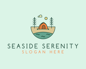 Lakeside Tent Camping logo design