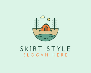 Lakeside Tent Camping logo design