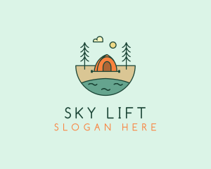 Lakeside Tent Camping logo design