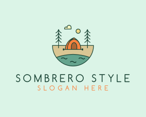 Lakeside Tent Camping logo design