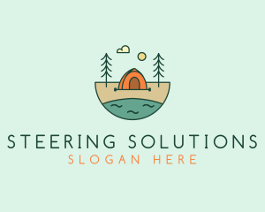 Lakeside Tent Camping logo design