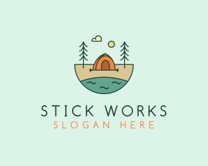 Lakeside Tent Camping logo design