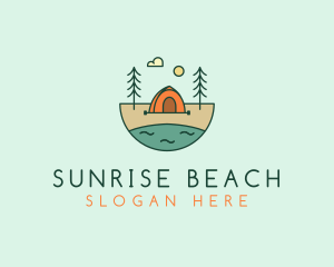 Lakeside Tent Camping logo design