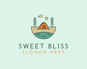 Lakeside Tent Camping logo design