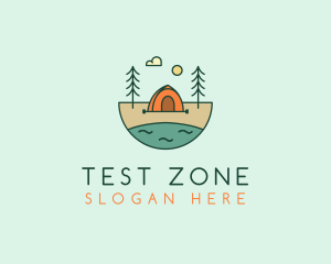 Lakeside Tent Camping logo design