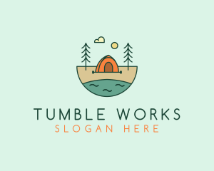 Lakeside Tent Camping logo design