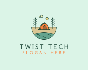 Lakeside Tent Camping logo design