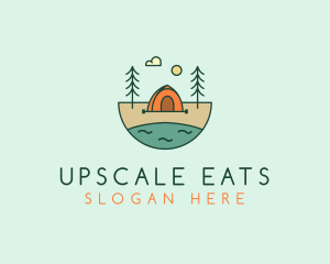 Lakeside Tent Camping logo design