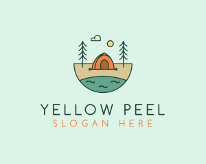 Lakeside Tent Camping logo design