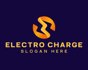 Lightning Electricity Power logo design