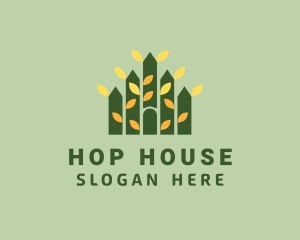 House Leaves Garden logo design