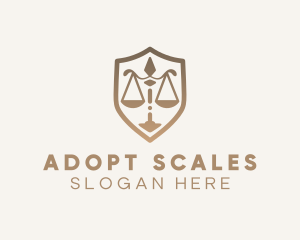 Shield Law Firm Scale logo design