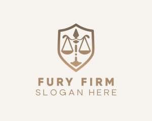 Shield Law Firm Scale logo design