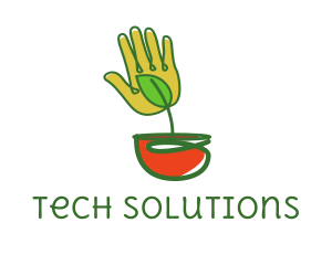 Leaf Pot Hand  logo