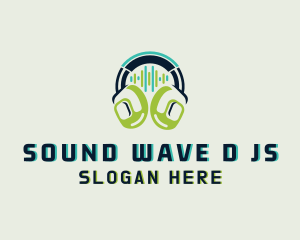 Headphones DJ Music logo design