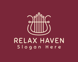 Simple Harp Instrument Logo