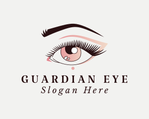 Makeup Eyelashes Eyebrow logo design