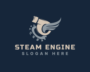 Engine Turbo Cogwheel logo design