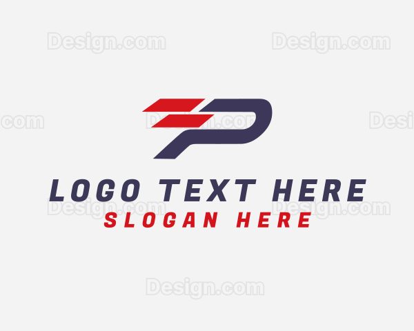 Speed Racing Letter P Logo