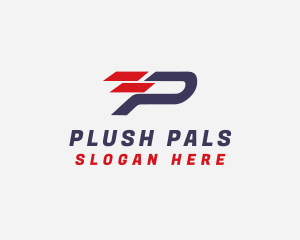 Speed Racing Letter P logo design