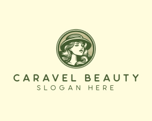 Female Retro Beauty logo design