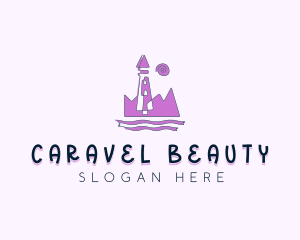 Amusement Park Castle Tower logo design