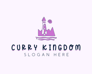 Amusement Park Castle Tower logo design