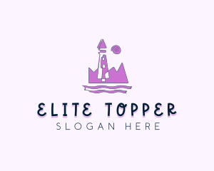 Amusement Park Castle Tower logo design