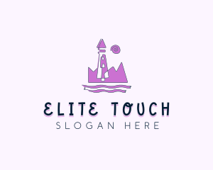 Amusement Park Castle Tower logo design