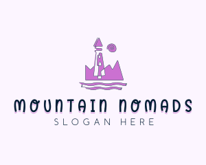 Amusement Park Castle Tower logo design