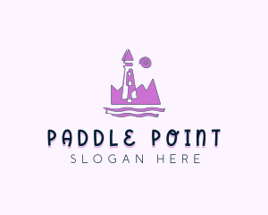 Amusement Park Castle Tower logo design