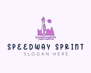 Amusement Park Castle Tower logo design