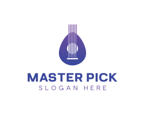 Guitar Music Instrument logo design