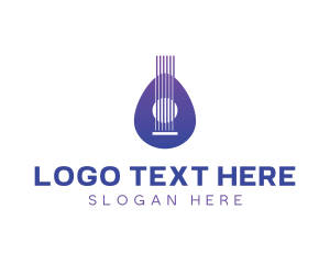 Music - Guitar Music Instrument logo design