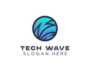 Wave Software Programming logo design