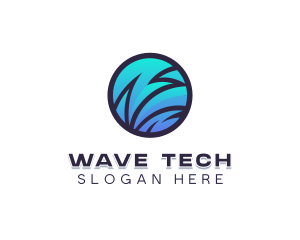 Wave Software Programming logo design