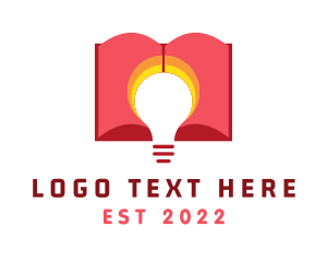 Book lightbulb Learning logo