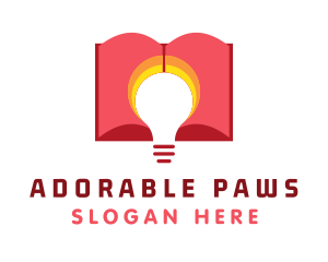 Book lightbulb Learning Logo