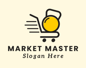 Kettlebell Market Cart logo design