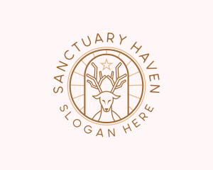 Deer Sanctuary Horn logo design