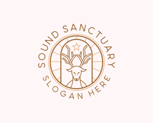 Deer Sanctuary Horn logo design