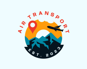 Mountain Airplane Travel Agency logo design