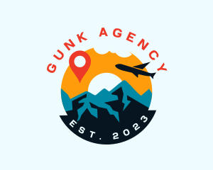 Mountain Airplane Travel Agency logo design