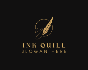 Law Feather Quill logo design