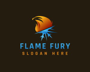 Cold Flame Temperature logo design