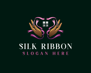 Charity Hand Ribbon logo design